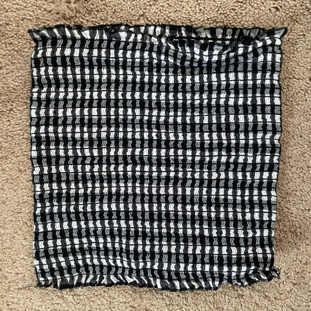 plaid tube top
